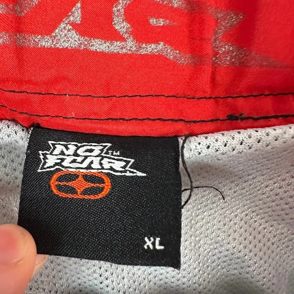 No Fear Mens XL Board‎ Shorts Graphic New York City Brooklyn Bridge Black Red